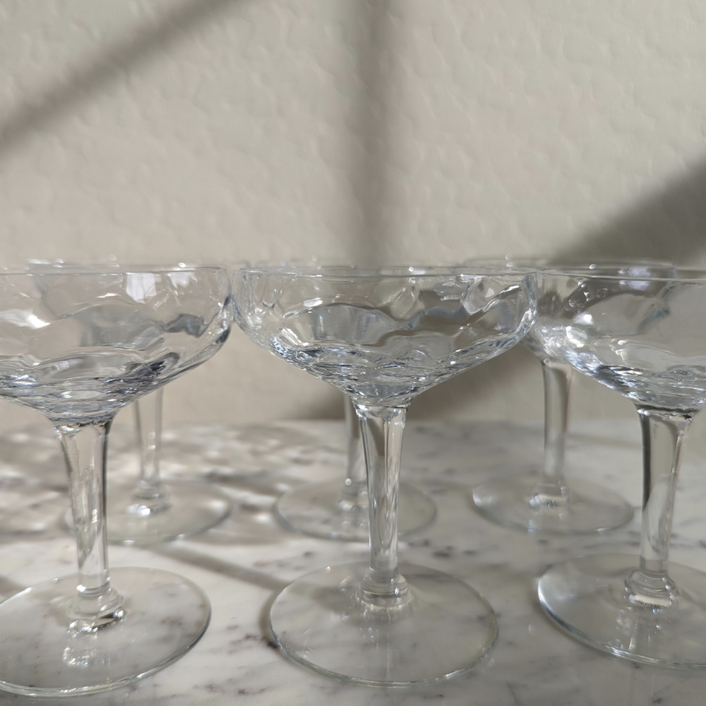 Set of 6 Champagne Saucers - Picture 5 of 9